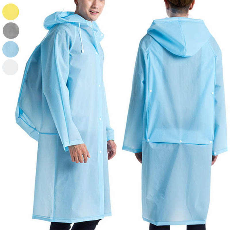 Cycling Gear Jacket - Jas Hujan Panjang EVA Transparan Pria