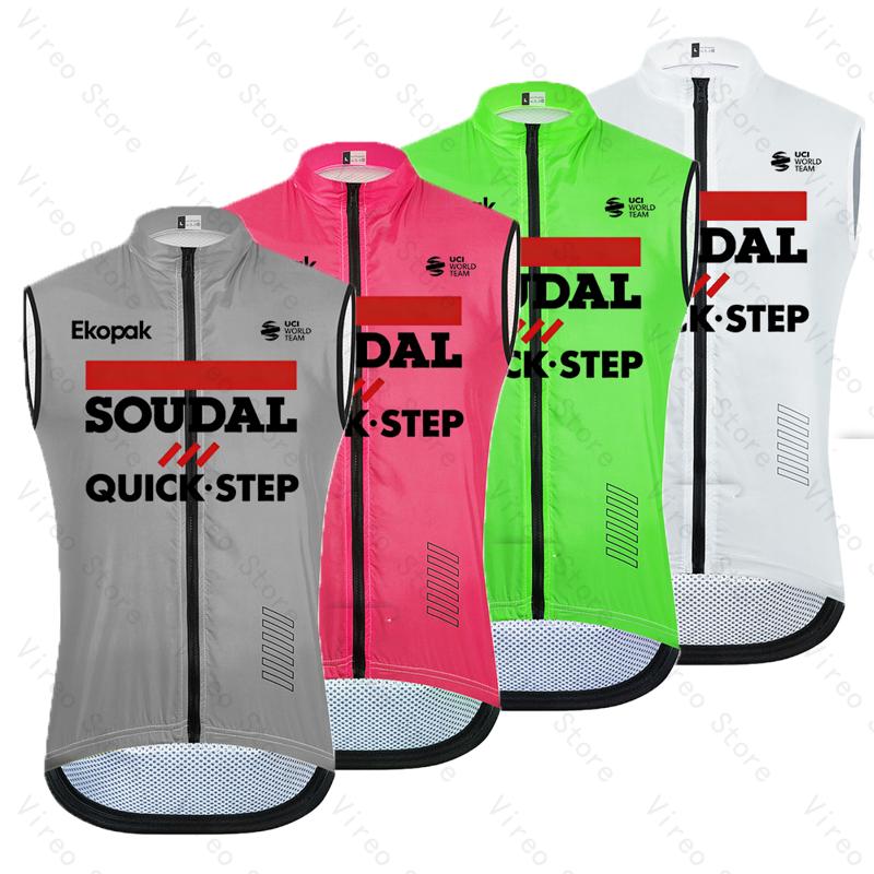 Reflective Cycling Vest - Soudal Quick-Step Rompi Bersepeda Pria Rompi