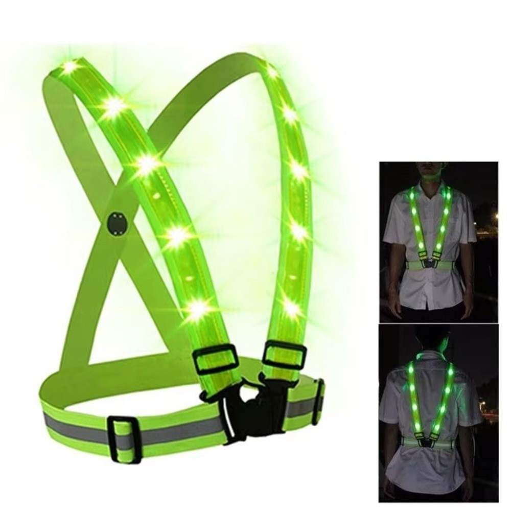 Reflective Cycling Vest - Rompi Keselamatan LED Poliester Baru Warna