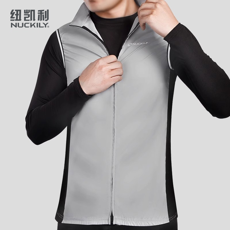 Reflective Cycling Vest - NUCKILY Rompi Bersepeda Pria Tahan Angin