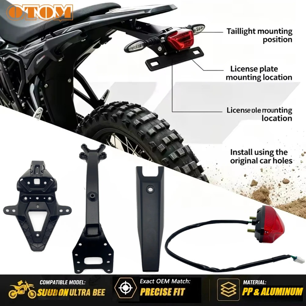 Bike Tail Light - Kit Braket Plat Nomor untuk Sepeda