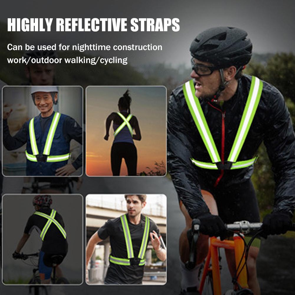 Reflective Cycling Vest - Rompi Reflektif Visibilitas Tinggi Tali Bahu