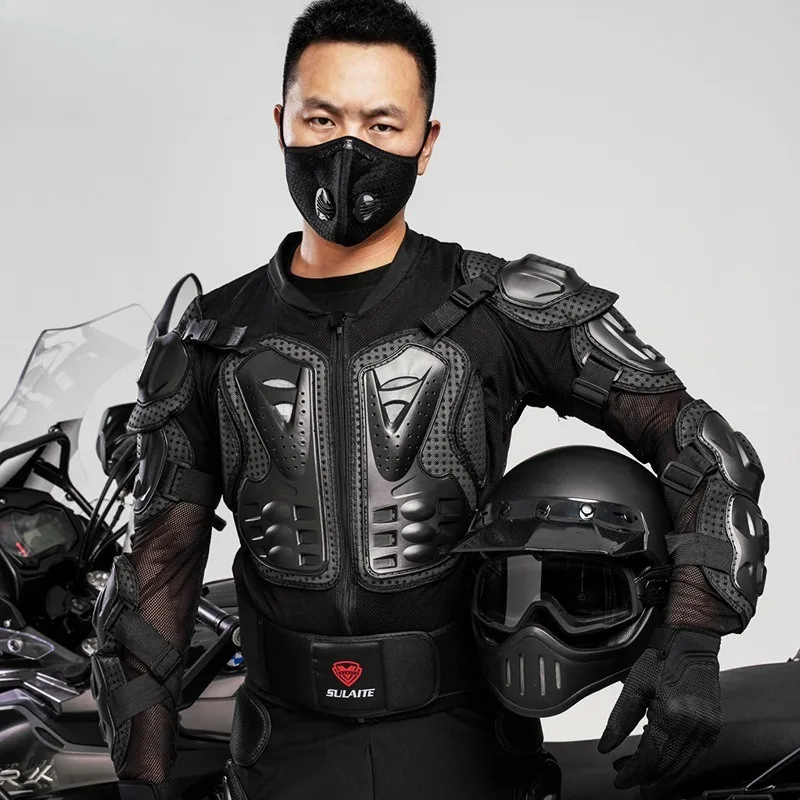 Cycling Gear Jacket - Perlengkapan Pelindung Bersepeda Anti Jatuh Hitam