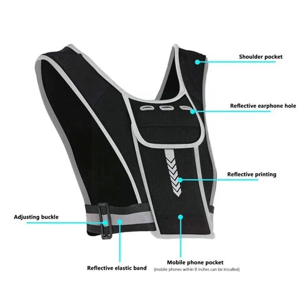 1 Buah Rompi Lari Reflektif, R - Reflective Cycling Vest ulasan dan harga
