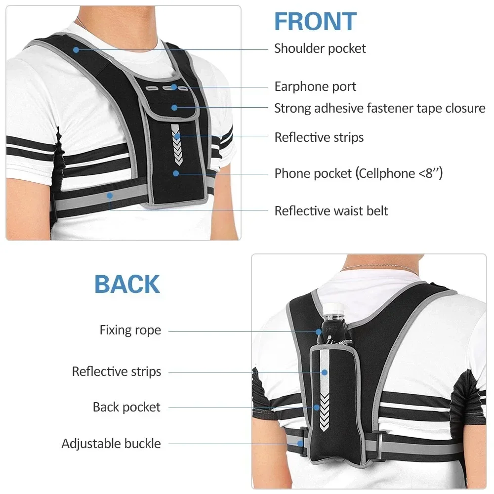1 Buah Rompi Lari Reflektif, R - Reflective Cycling Vest ulasan dan harga