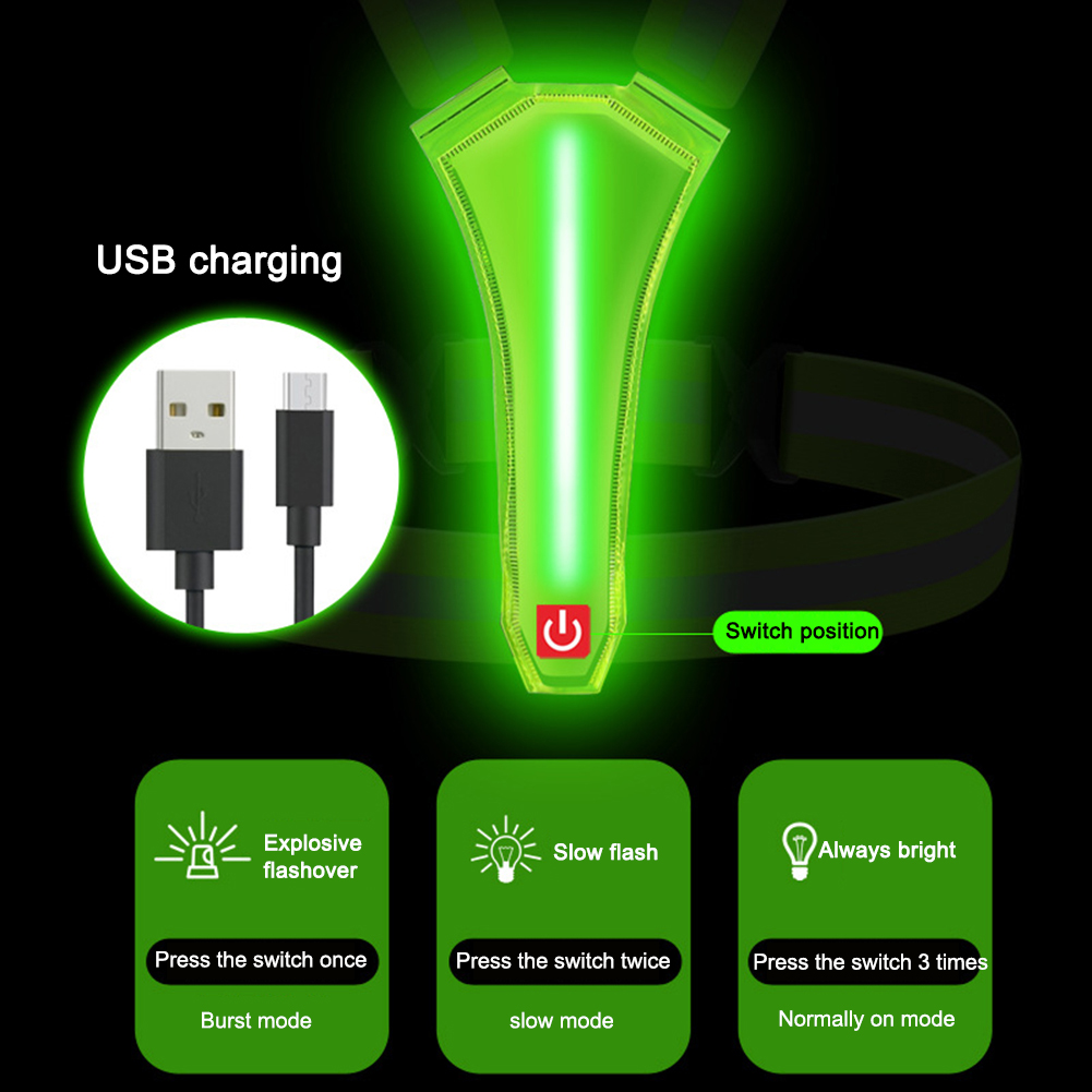 Rompi lari LED USB, dapat diis - Reflective Cycling Vest ulasan dan harga