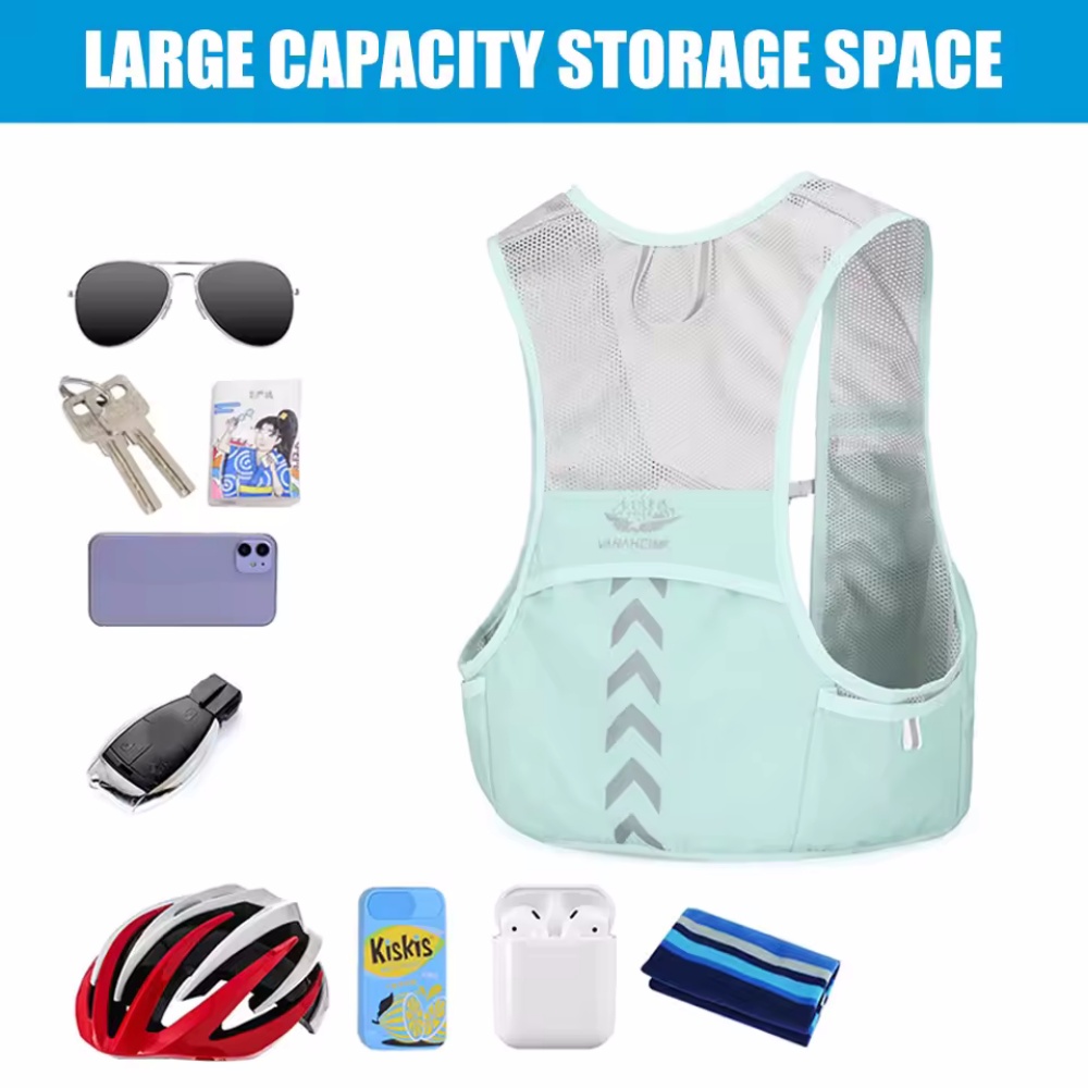 Rompi Lari Reflektif Tas Dada  - Reflective Cycling Vest ulasan dan harga