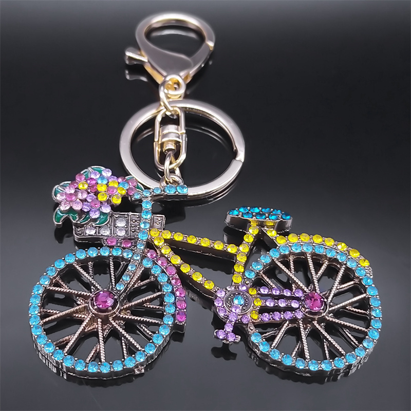 Gantungan kunci sepeda kristal - Yellow Cycling Gear ulasan dan harga