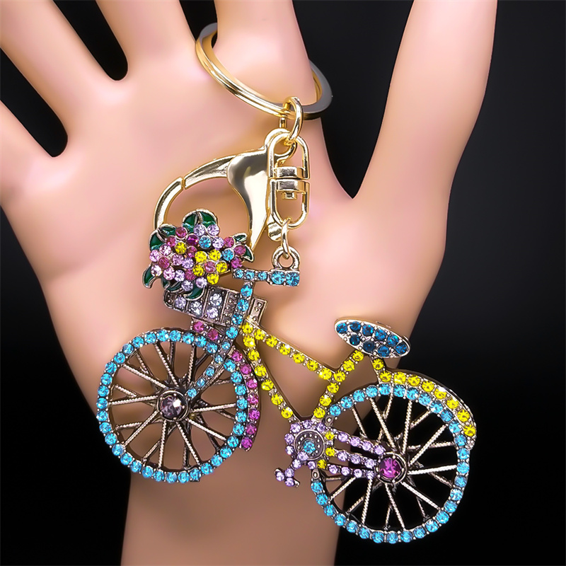 Gantungan kunci sepeda kristal - Yellow Cycling Gear ulasan dan harga