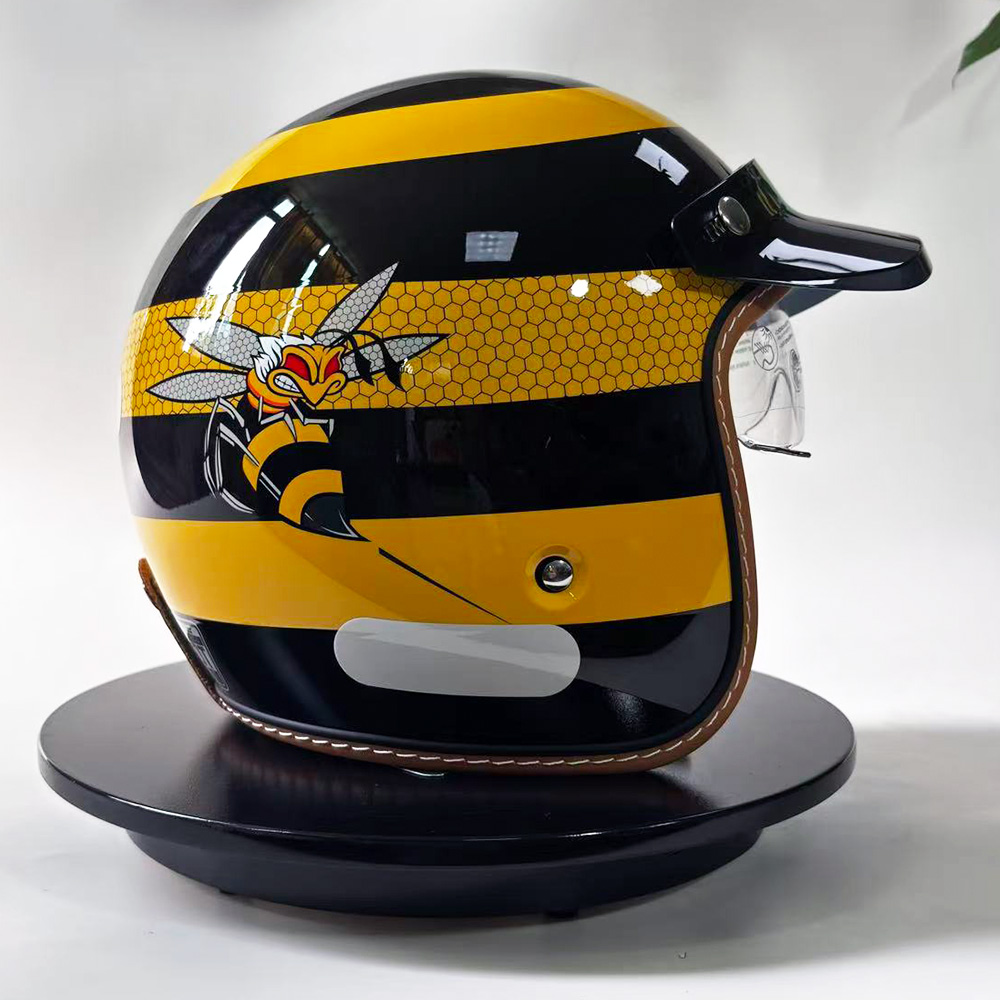 Helm Sepeda Motor Retro Baru Y - Yellow Cycling Gear ulasan dan harga