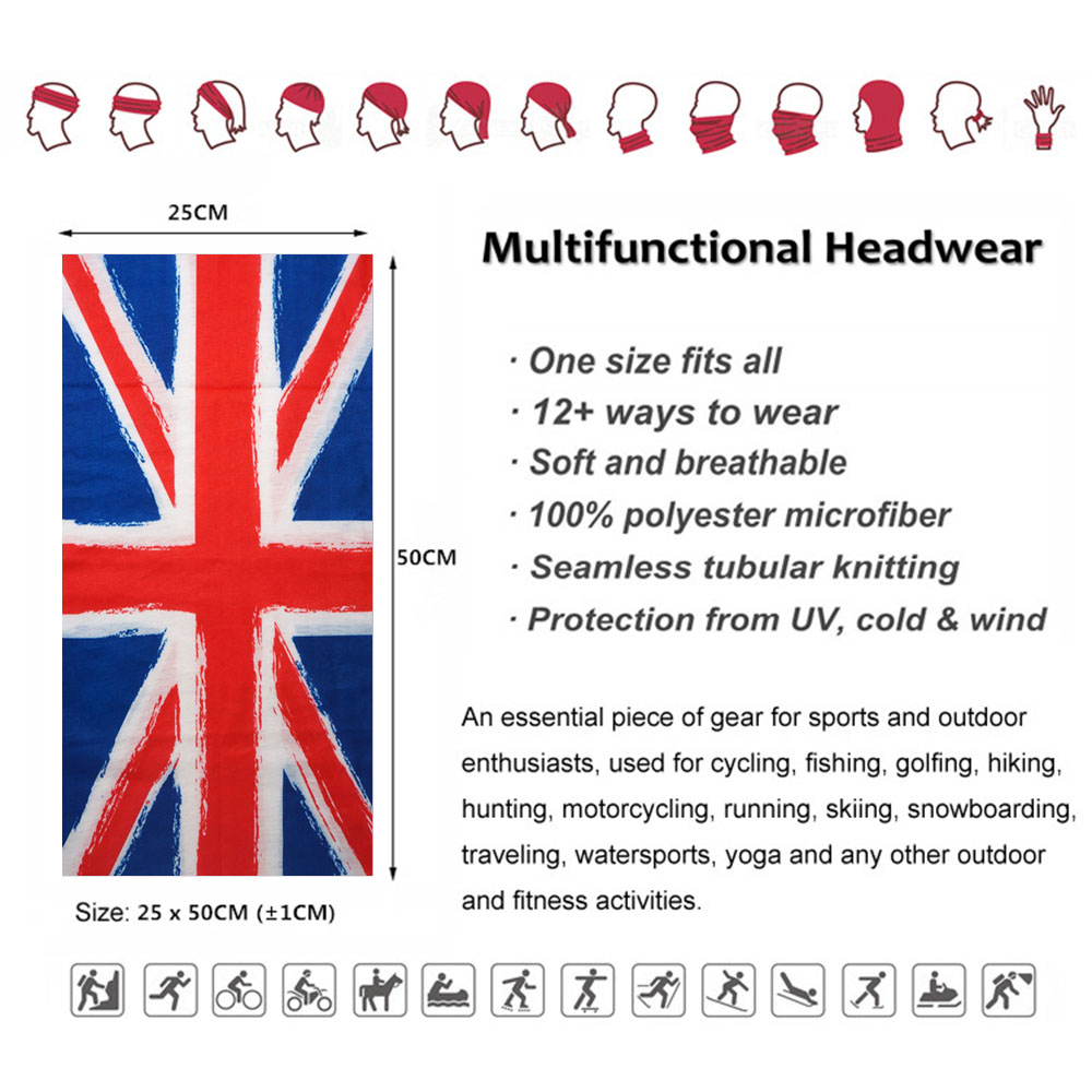 Bandana Tabung Leher Bendera P - Cycling Gear Uk ulasan dan harga