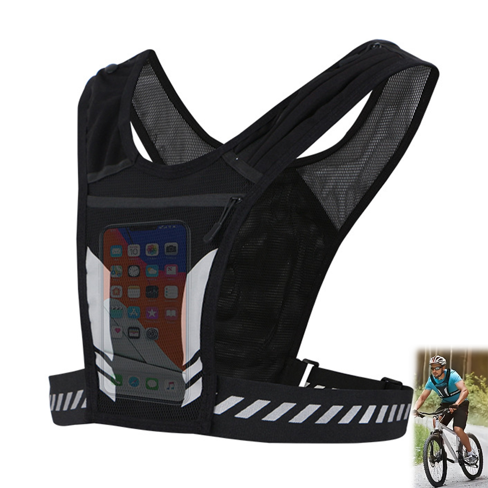 Tas Ponsel Rompi Olahraga Rans - Reflective Cycling Vest ulasan dan harga